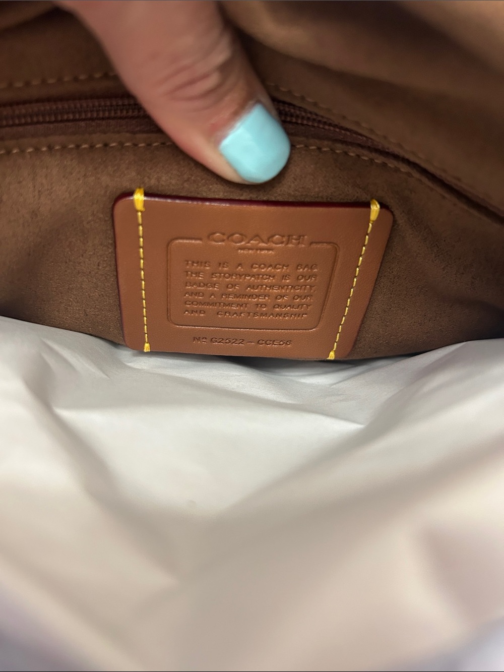 NWT Coach Large Etta Shoulder Bag in Chenille. CCE58 IM/Truffle - Picture 6 of 7